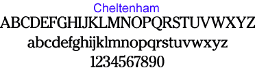 cheltenham lettering