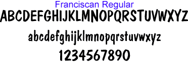 franciscan lettering