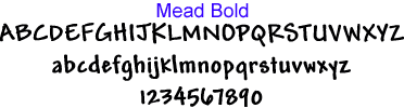 Mead bold font