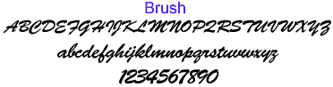 brush font