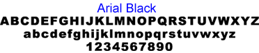 arial black lettering