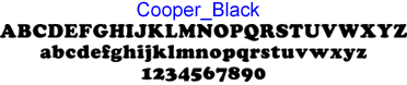 cooper lettering