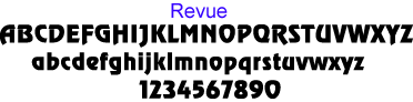 revue lettering