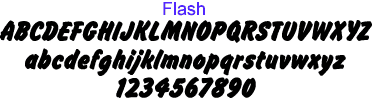 flash font