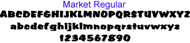 market regular font