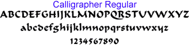 calligrapher regular font
