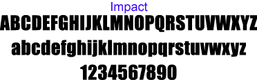 impact lettering