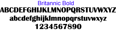 britannic bold font